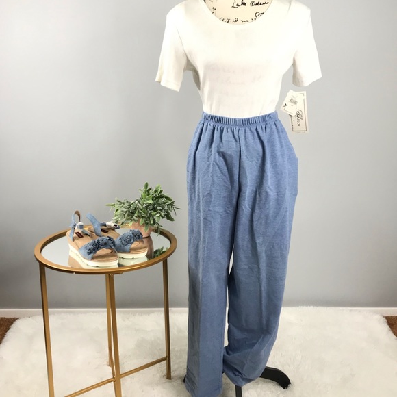 ALFRED DUNNER Light Blue Cozy Pants Size 14 - Picture 1 of 8